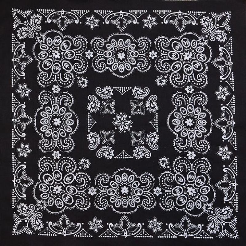 Black Paisley Bandana
