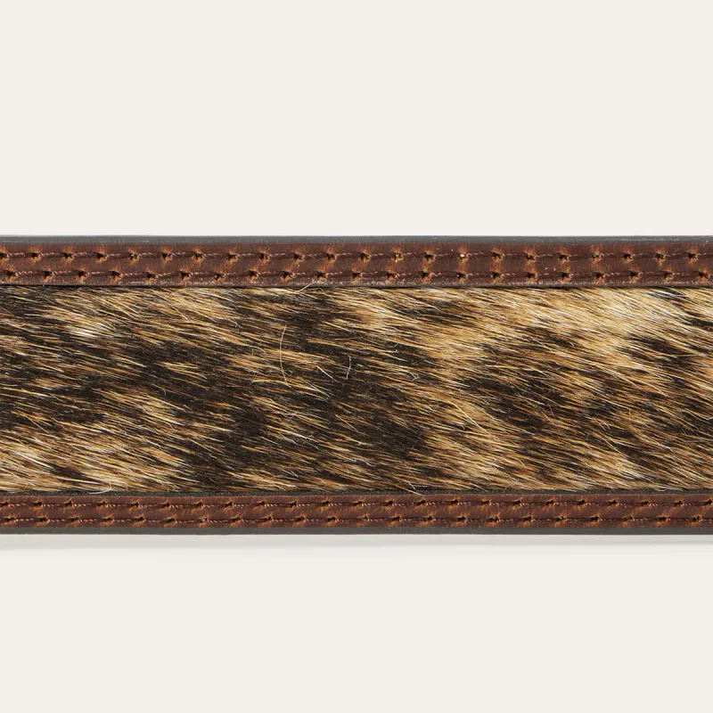 Stetson Westernbelte Hair-On-Hide – skinnbelte med unikt hårfelt
