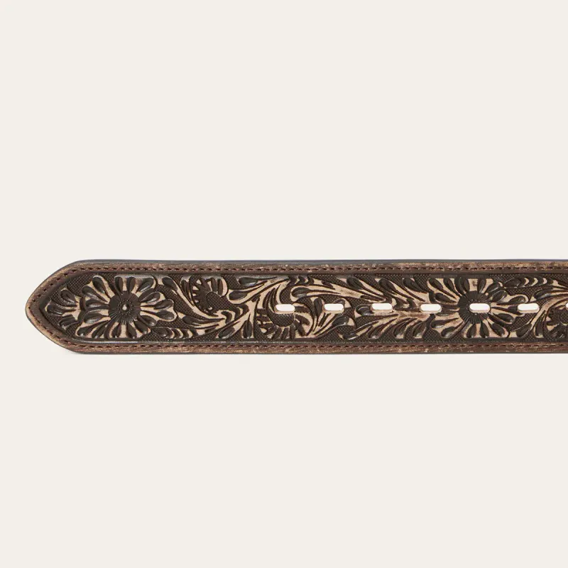 Stetson Westernbelte Hair-On-Hide – skinnbelte med unikt hårfelt