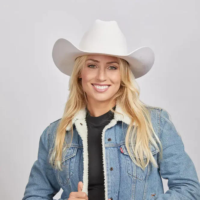Hovedbilde Cattleman Hvit Cowboyhatt