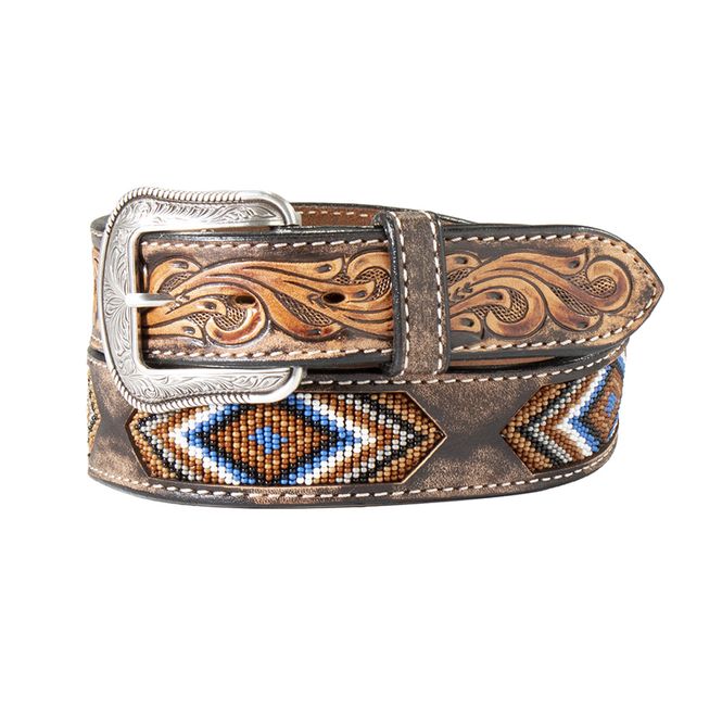 Hovedbilde Floral Tri Bead Western Herrebelte