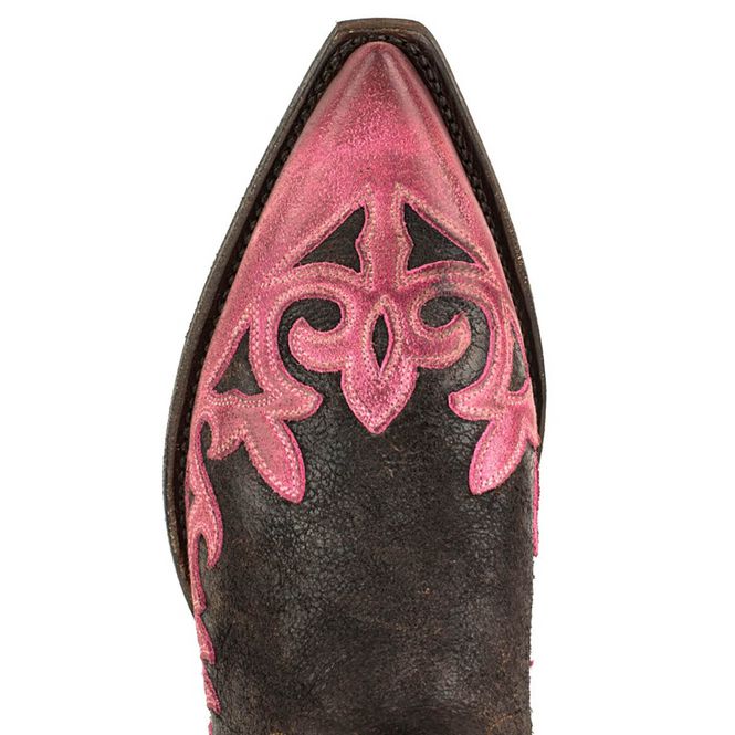 Hovedbilde Mayura 2567 Cowboy Boots i Rosa Semsket Skinn