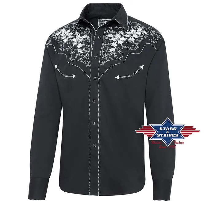 Hovedbilde Garth Svart Westernskjorte